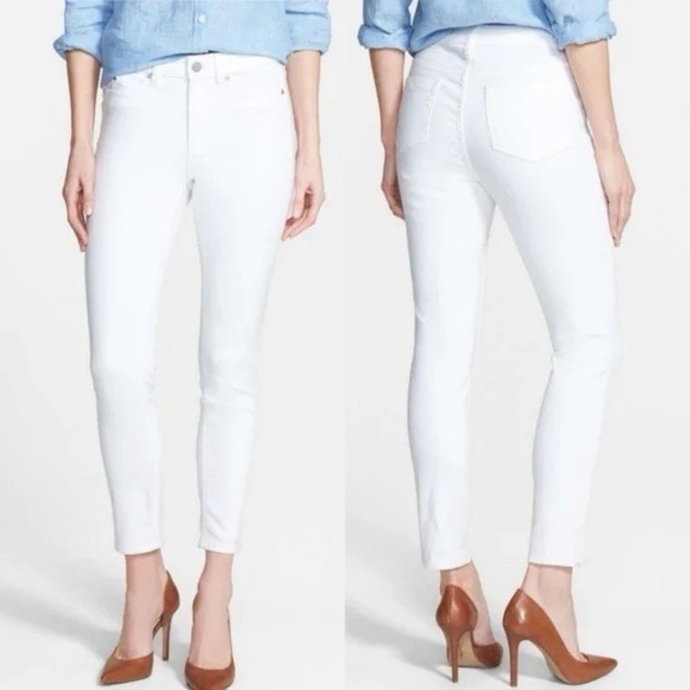 Two by Vince Camuto Womens White Mid Rise Ankle Skinny Jeans‎ Sz 14